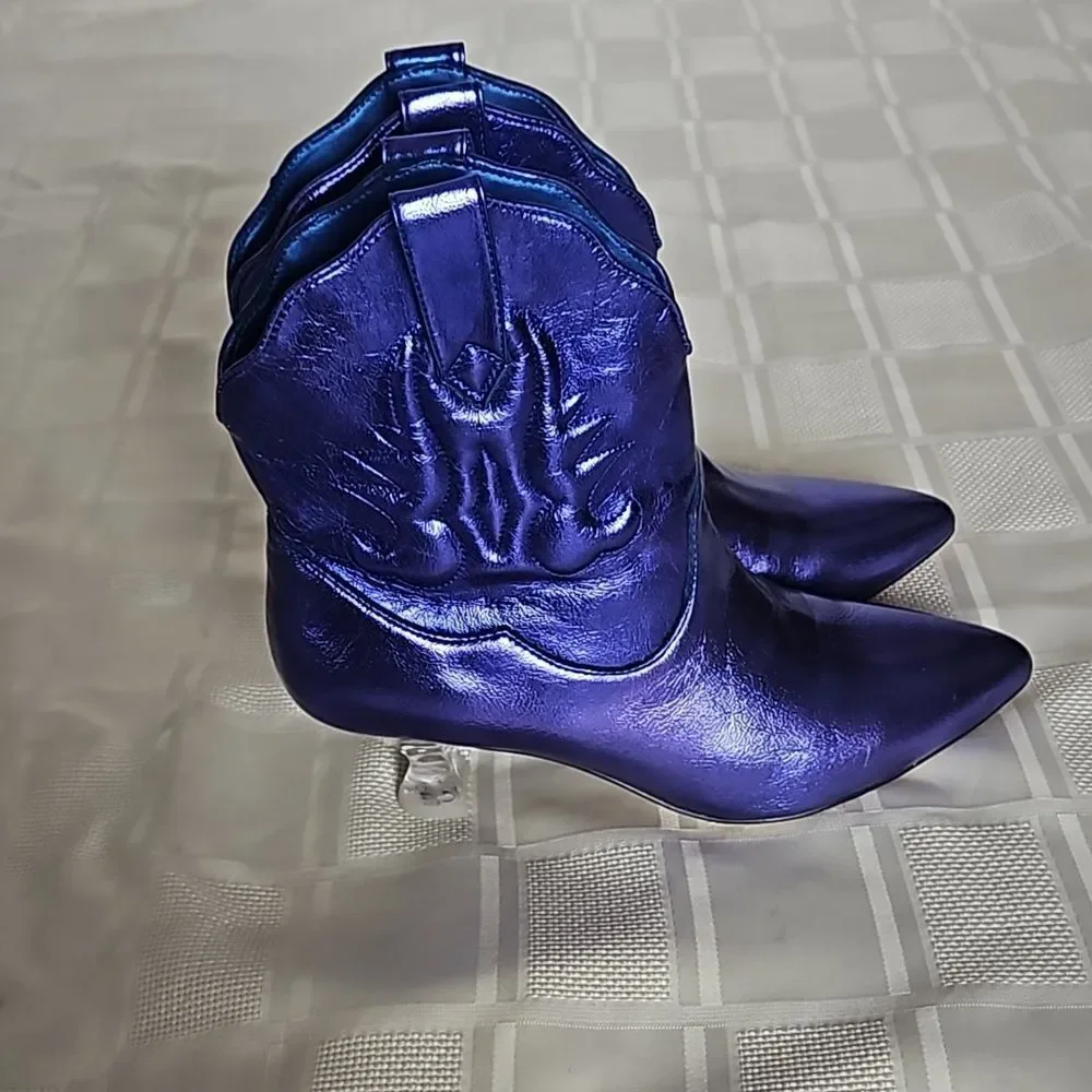 Katy Perry's The Annie-O Bootie Western Purple Size 8M - Picture 2 of 16
